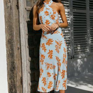 Hello Molly Leave Me Loving You Midi Dress Blue